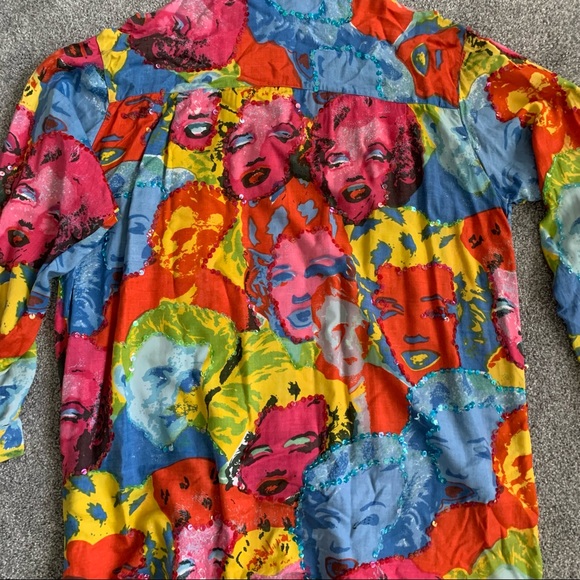 Other Destination Shirt Marilyn Monroe James Deans Warhol Versace Style Size L - Picture 6 of 9